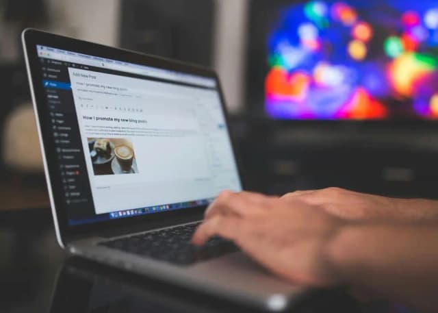 Professional blog writing and content marketing services mockup showing SEO-optimized articles and content strategy for Indiana business growth